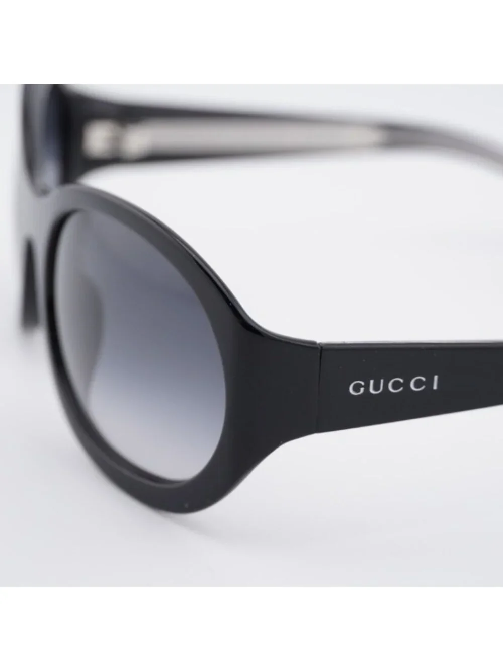 Gucci GG2012S 001 Sunglasses Shiny Black Square Frame, Grey Gradient Lenses